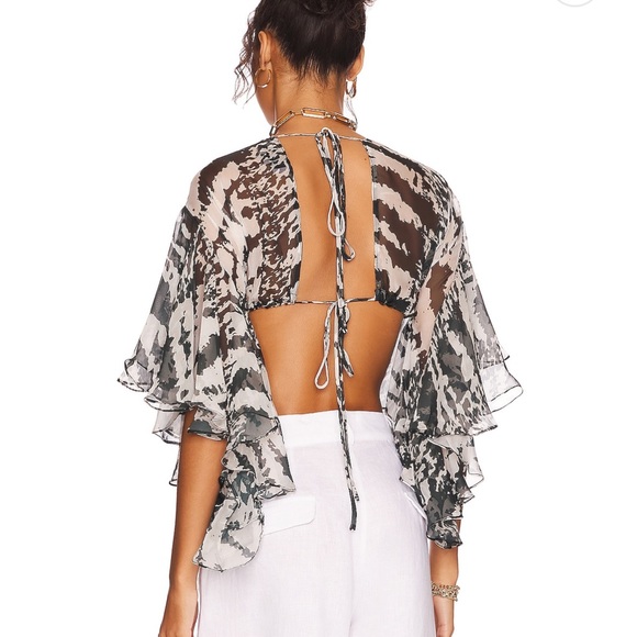 Patbo X Alessandro Ambrosio flutter sleep crop top - Picture 2 of 5